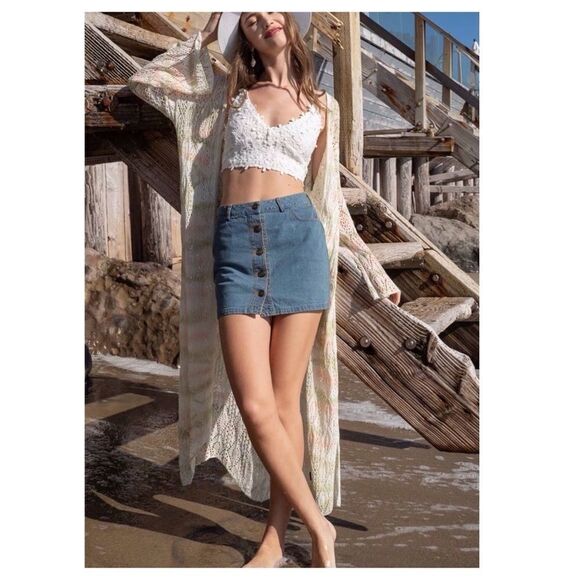 𝅺POL Waves Of Color lightweight maxi kimono - Picture 11 of 13